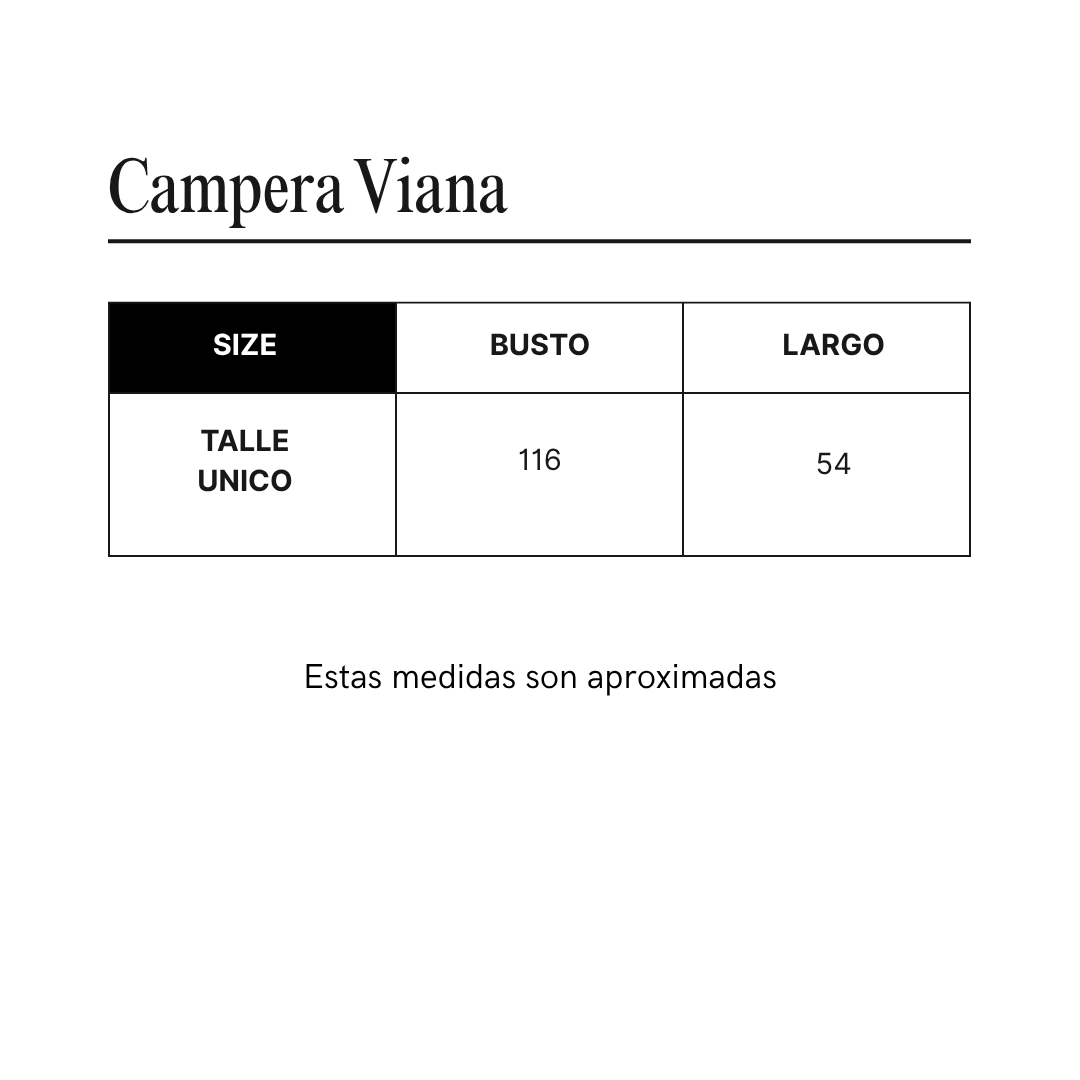 Guía de talles de