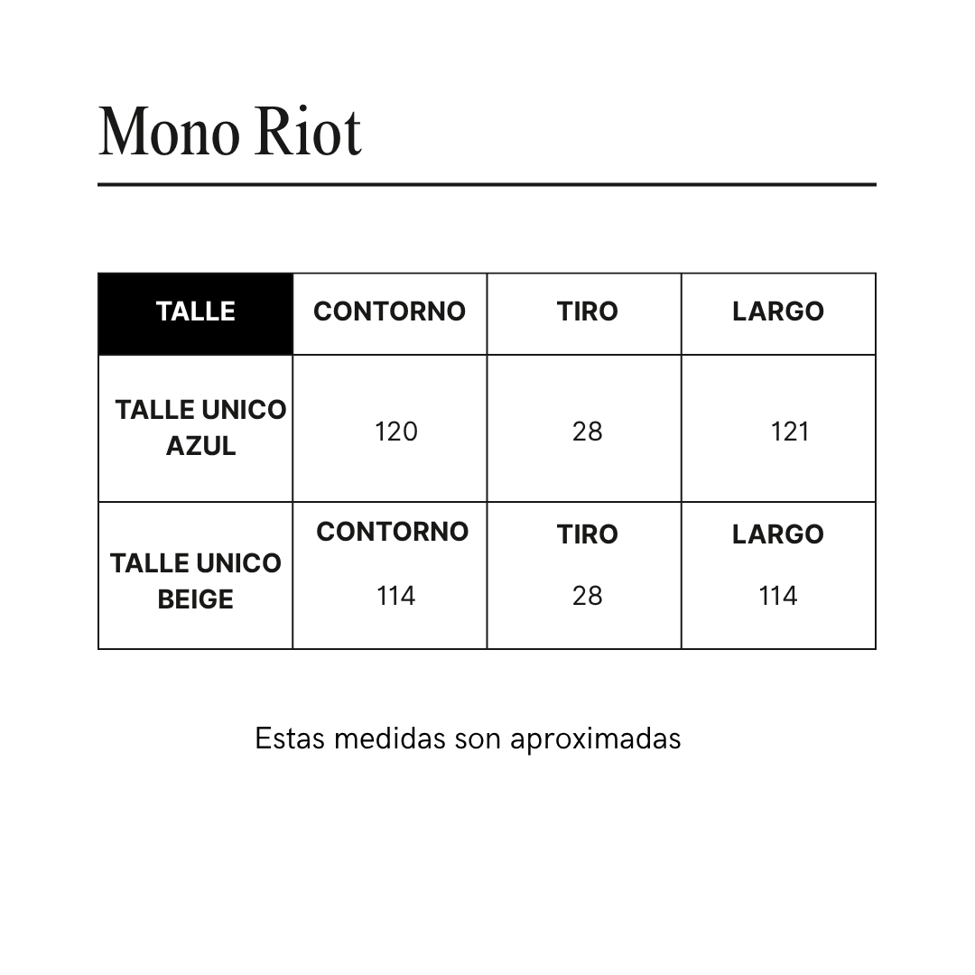 Guía de talles de