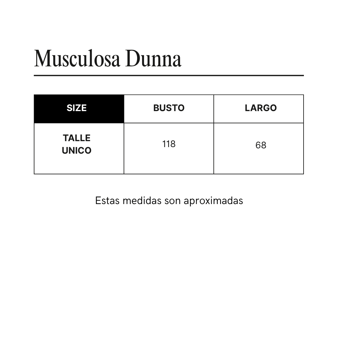 Guía de talles de