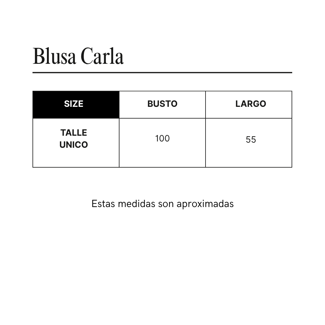 Guía de talles de