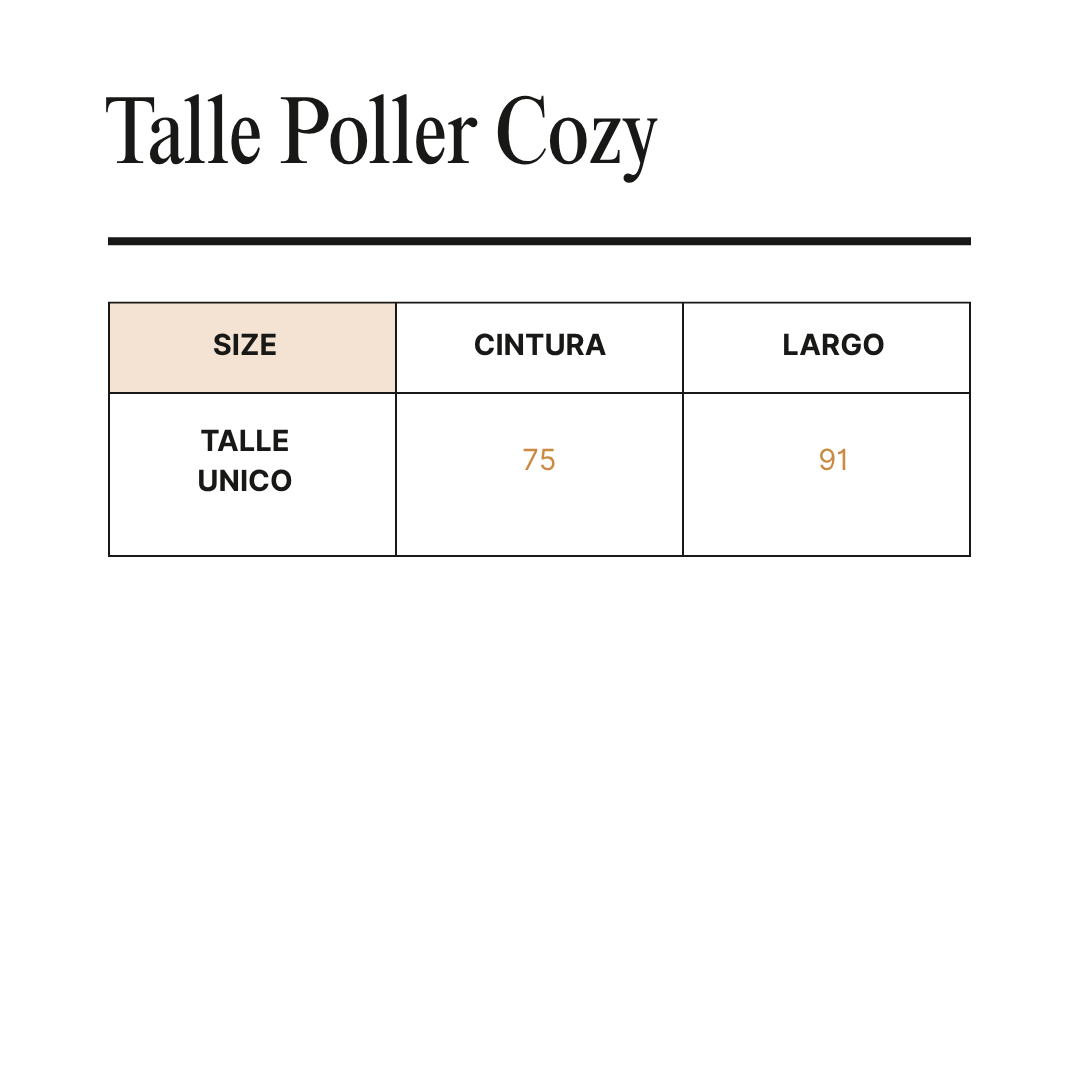 Guía de talles de