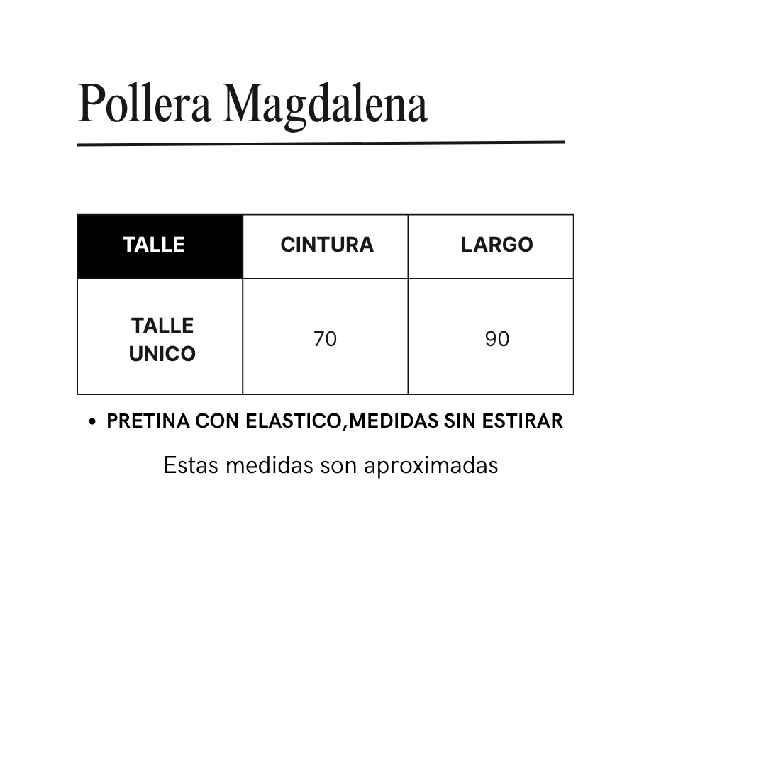 Guía de talles de