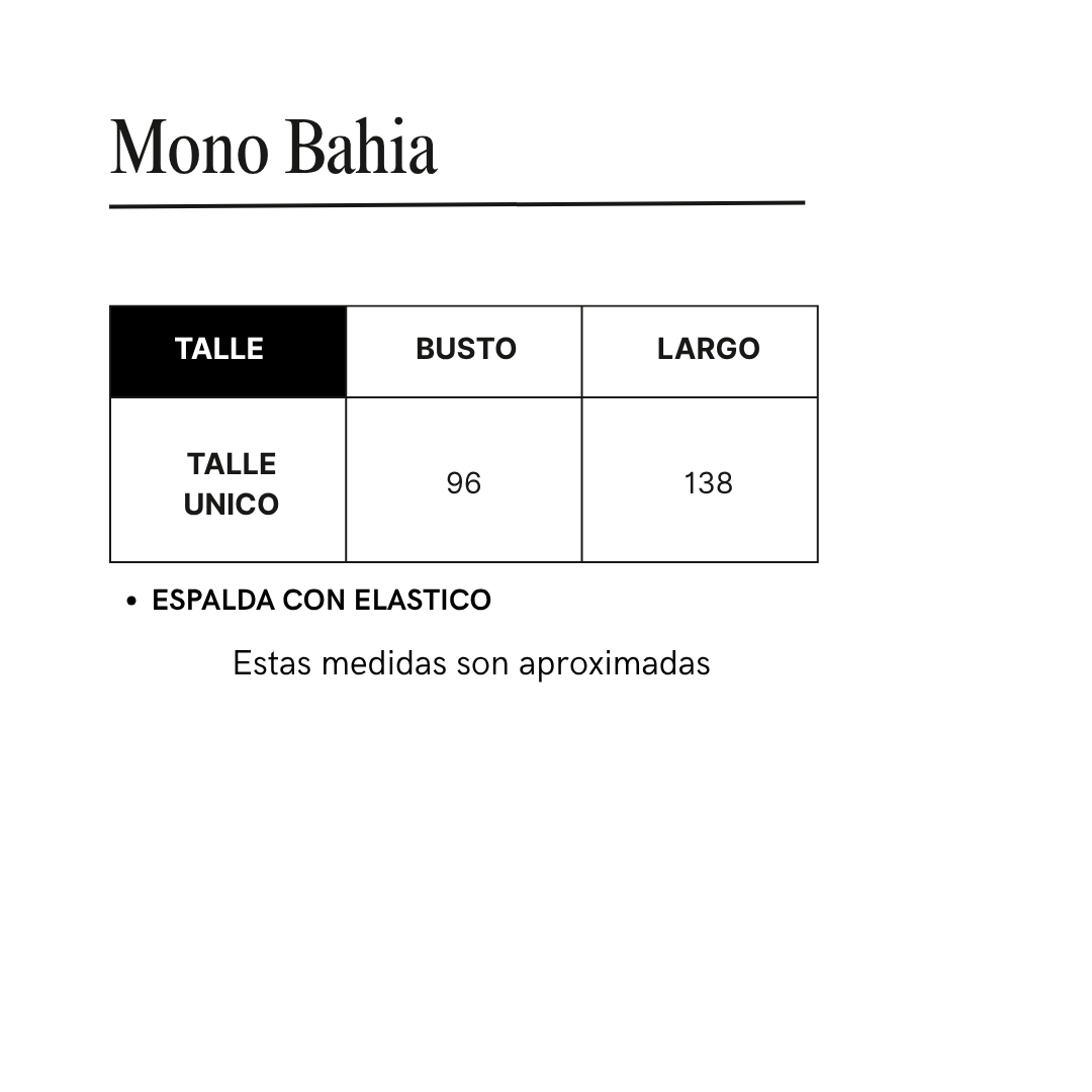 Guía de talles de
