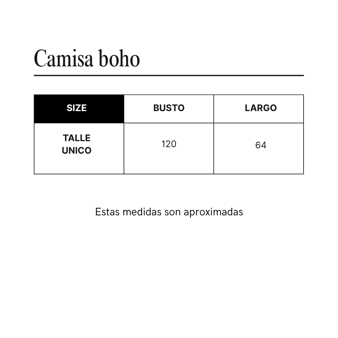 Guía de talles de
