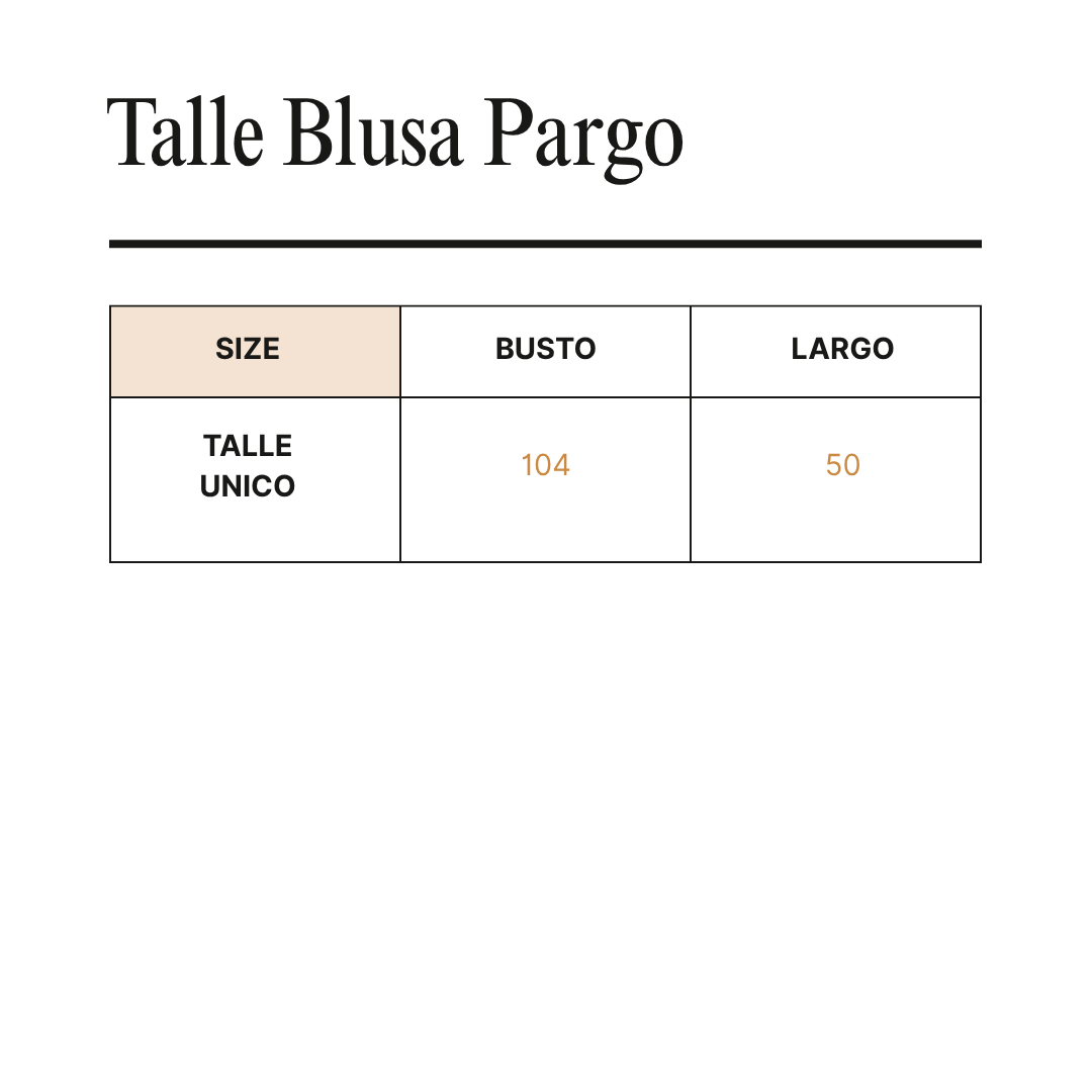 Guía de talles