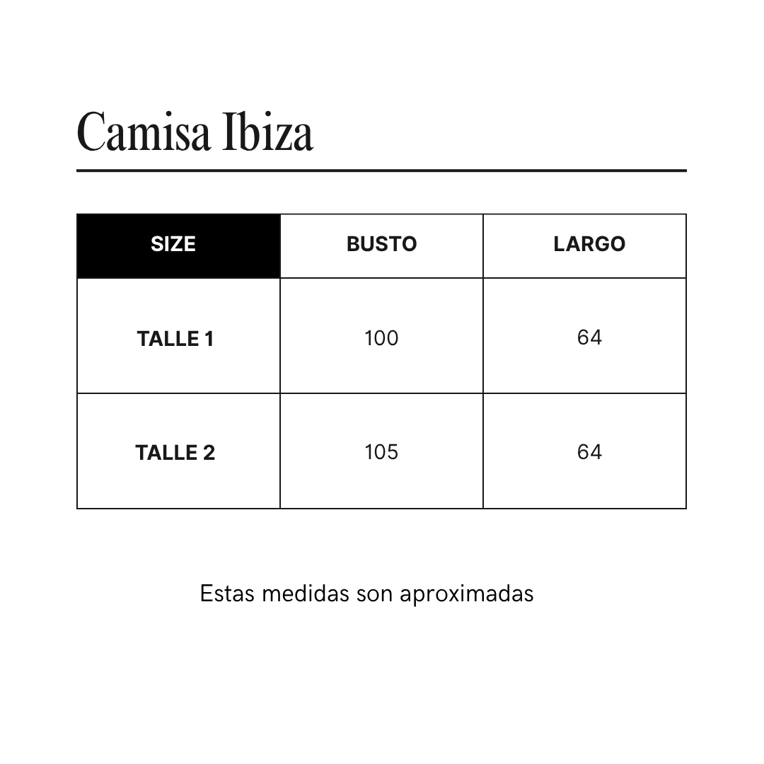 Guía de talles