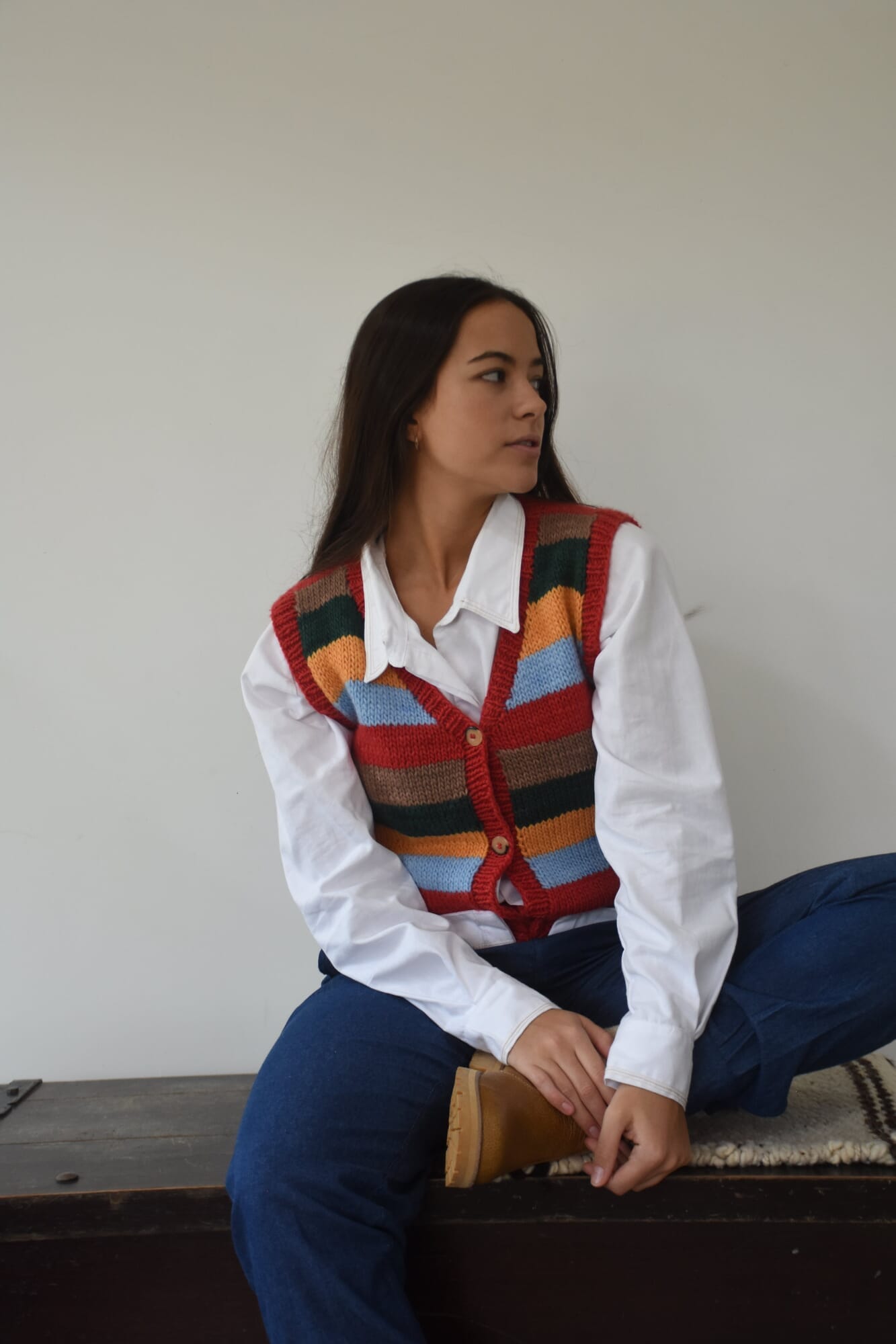 CHALECO rayas Tejido merino