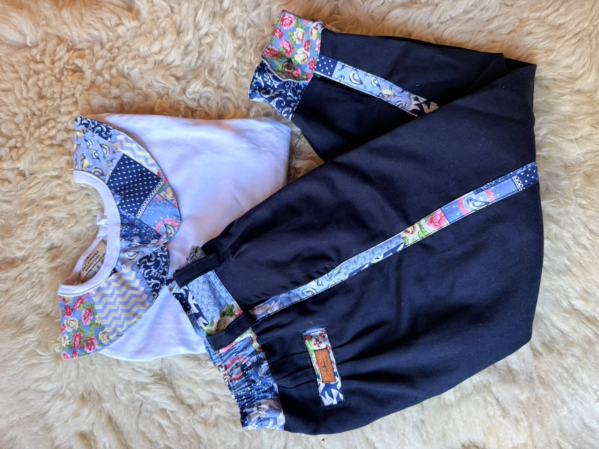 Conjunto remera y bombacha con Patchwork