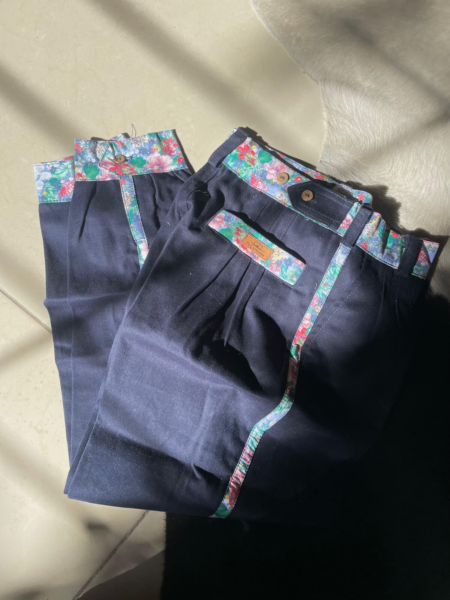 Bombachas con Flor Azul