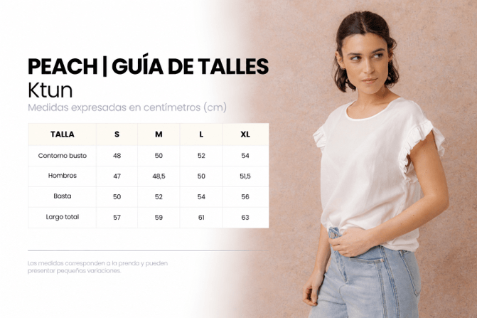 Guía de talles de BLUSA KTUN