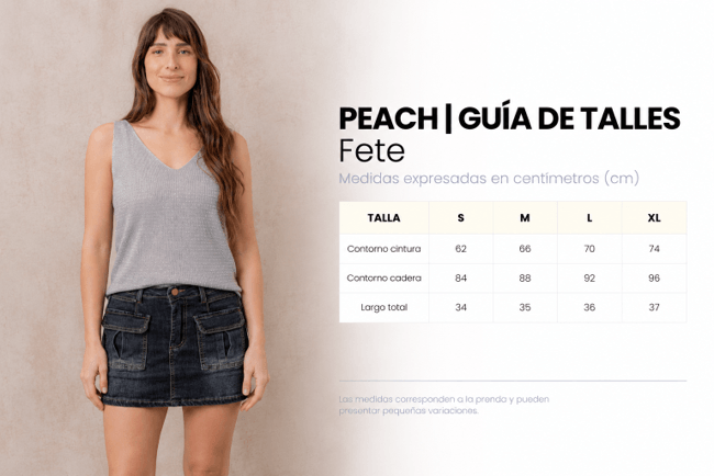 Guía de talles de MINI DE JEAN FETE