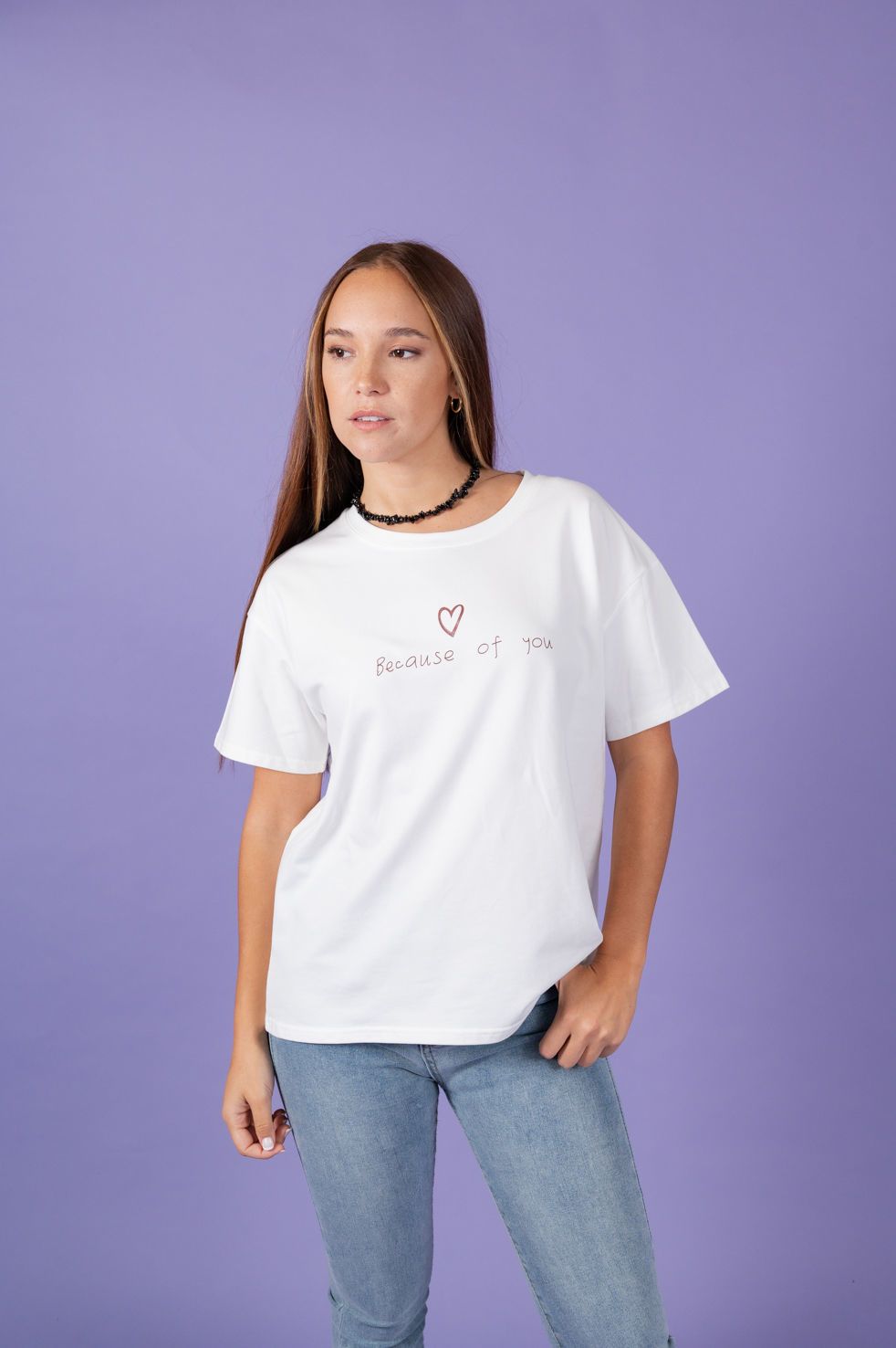 T-SHIRT ESTAMPA BECOUSE