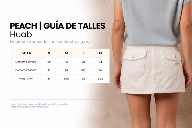 Guía de talles de MINI DE JEAN HUAB