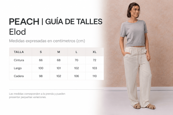 Guía de talles de PANTALON ELOD