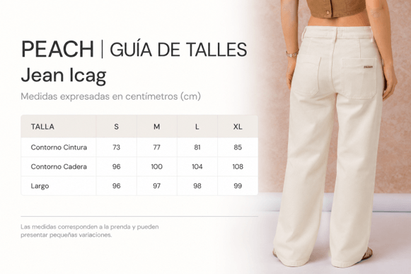 Guía de talles de JEAN ICAG