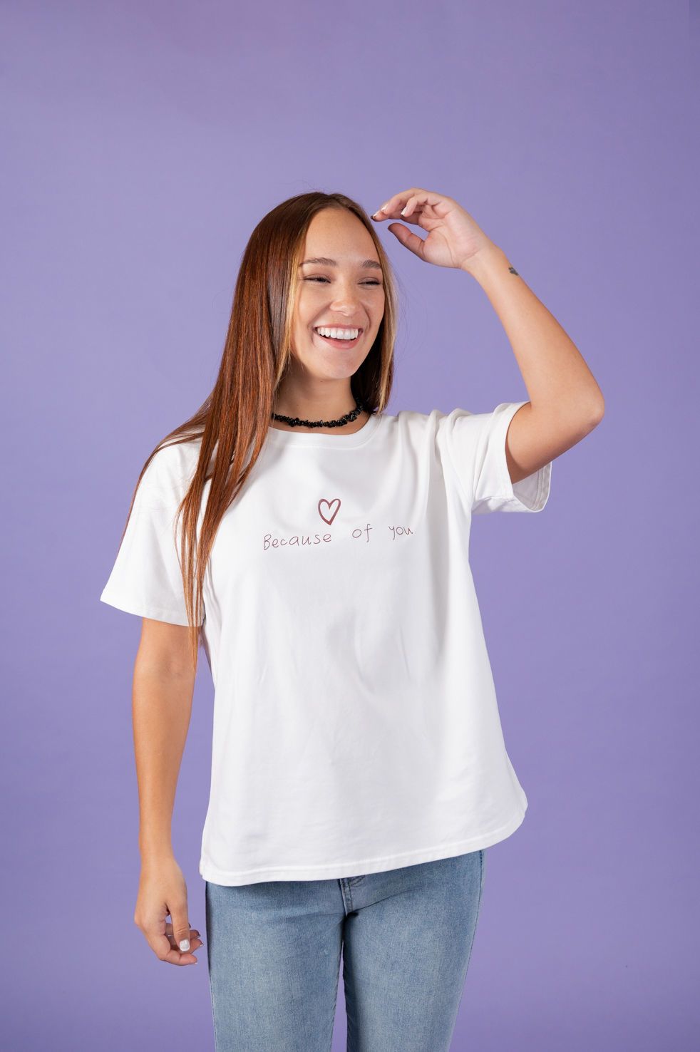 T-SHIRT ESTAMPA BECOUSE