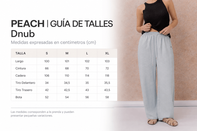 Guía de talles de PANTALON DNUB