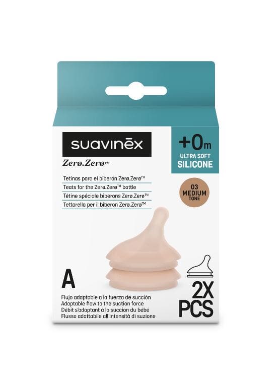 Pack Tetinas Zero Flujo A (Adaptable) - Medium Suavinex