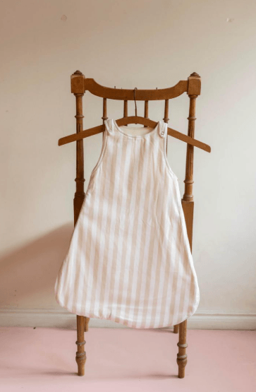 Saquito de dormir rayas beige 0-6m Upa
