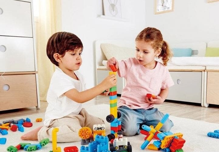 Juego de construccion - Balde 128pzas Polym