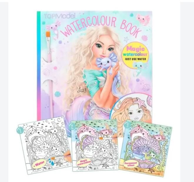 Watercolour Book Mermaid Model Top Model