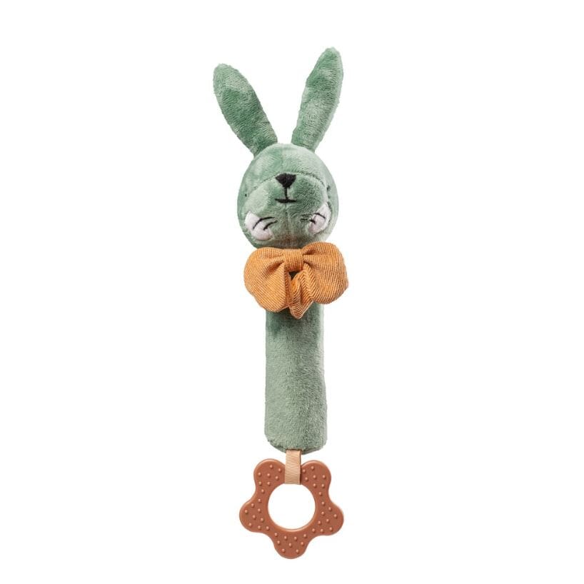 Mordillo sonajero conejo verde Storki
