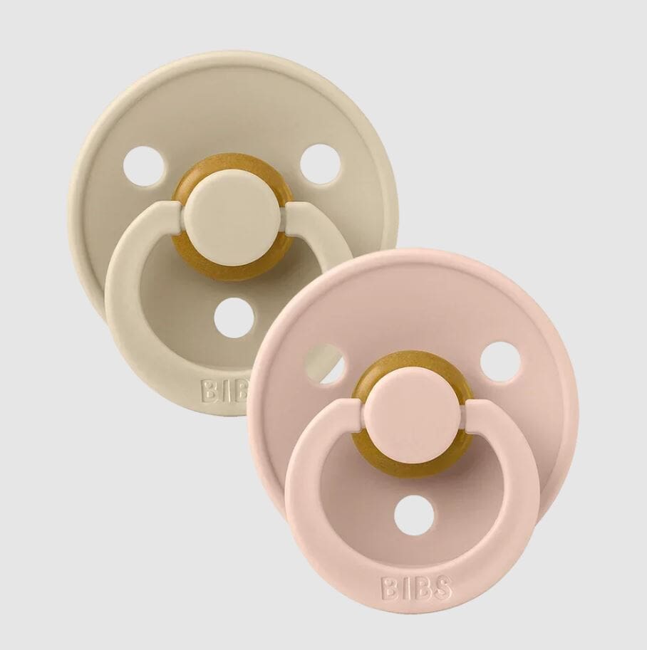 Colour 2 Pack Latex Size 1 Vanilla/Blush Bibs