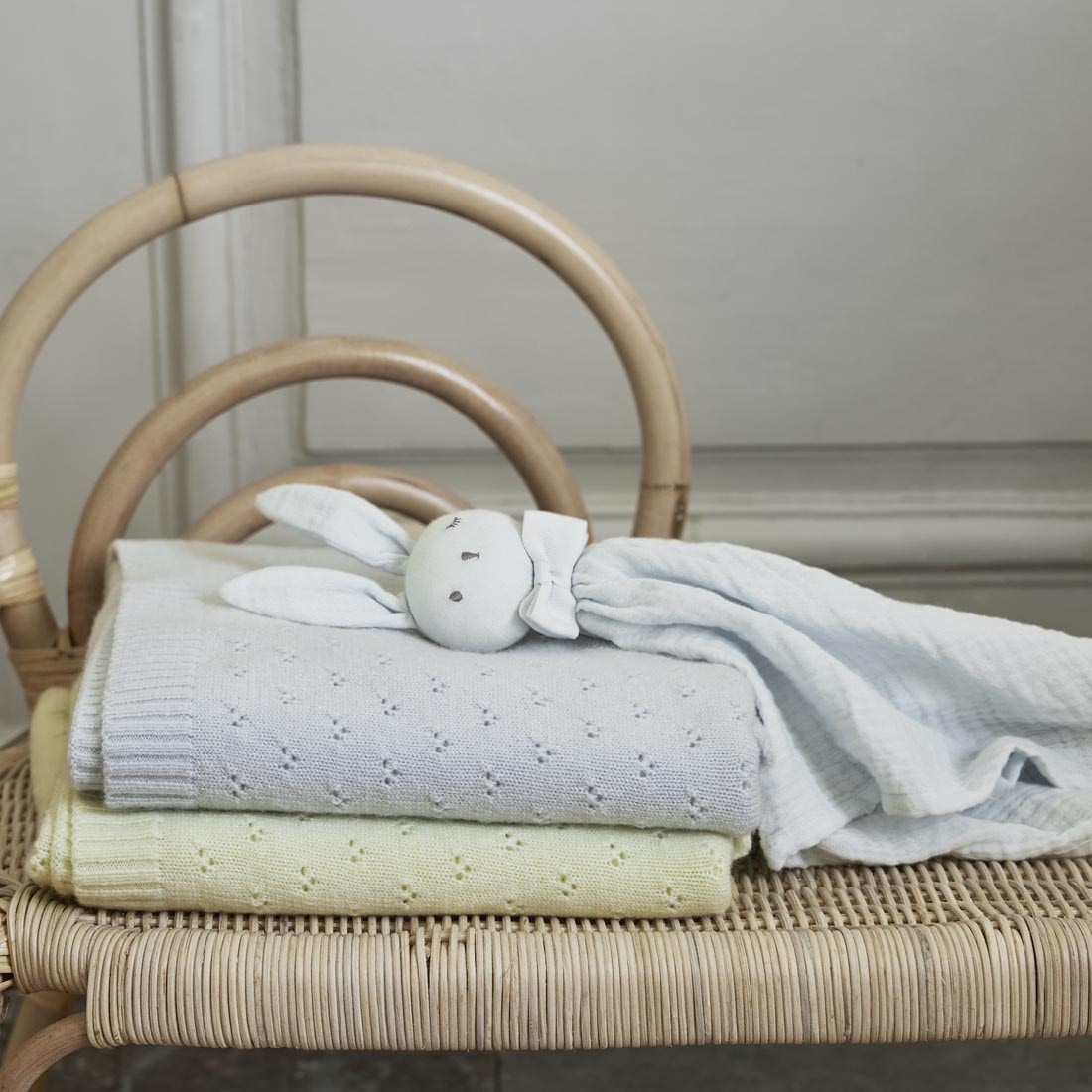 Pointelle Blanket - Bermuda Blue Elodie