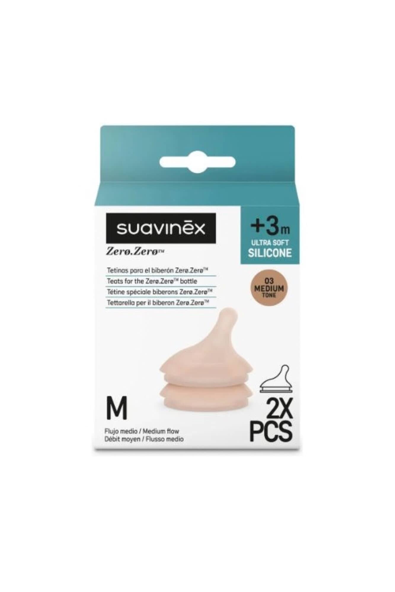Pack Tetinas Zero Flujo M (Medio) - Medium Suavinex