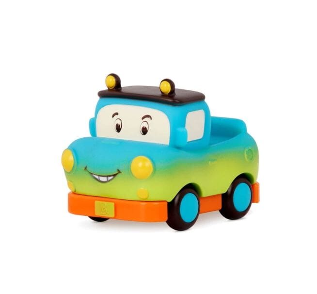 Mini Auto de Goma camion celeste B.Toys