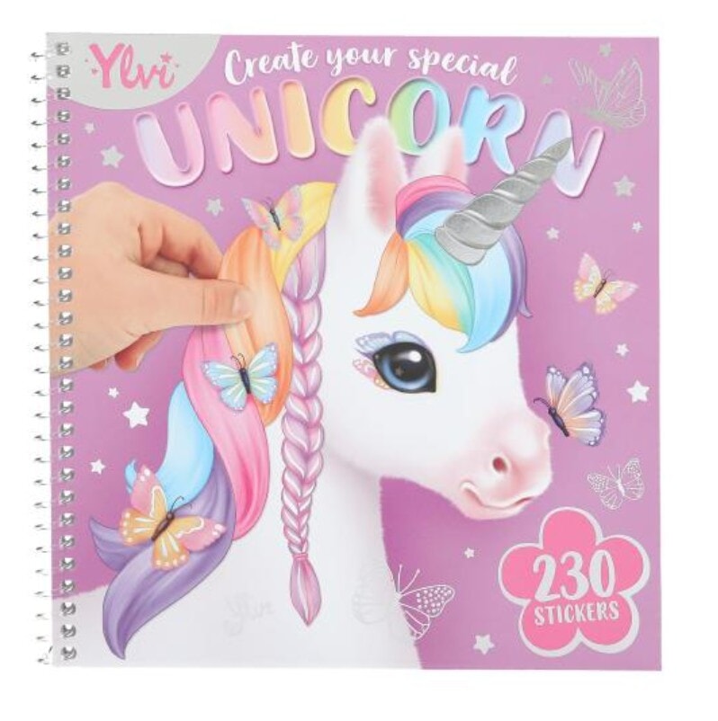Cuaderno con calcomanías Dress me up Unicornio Top Model