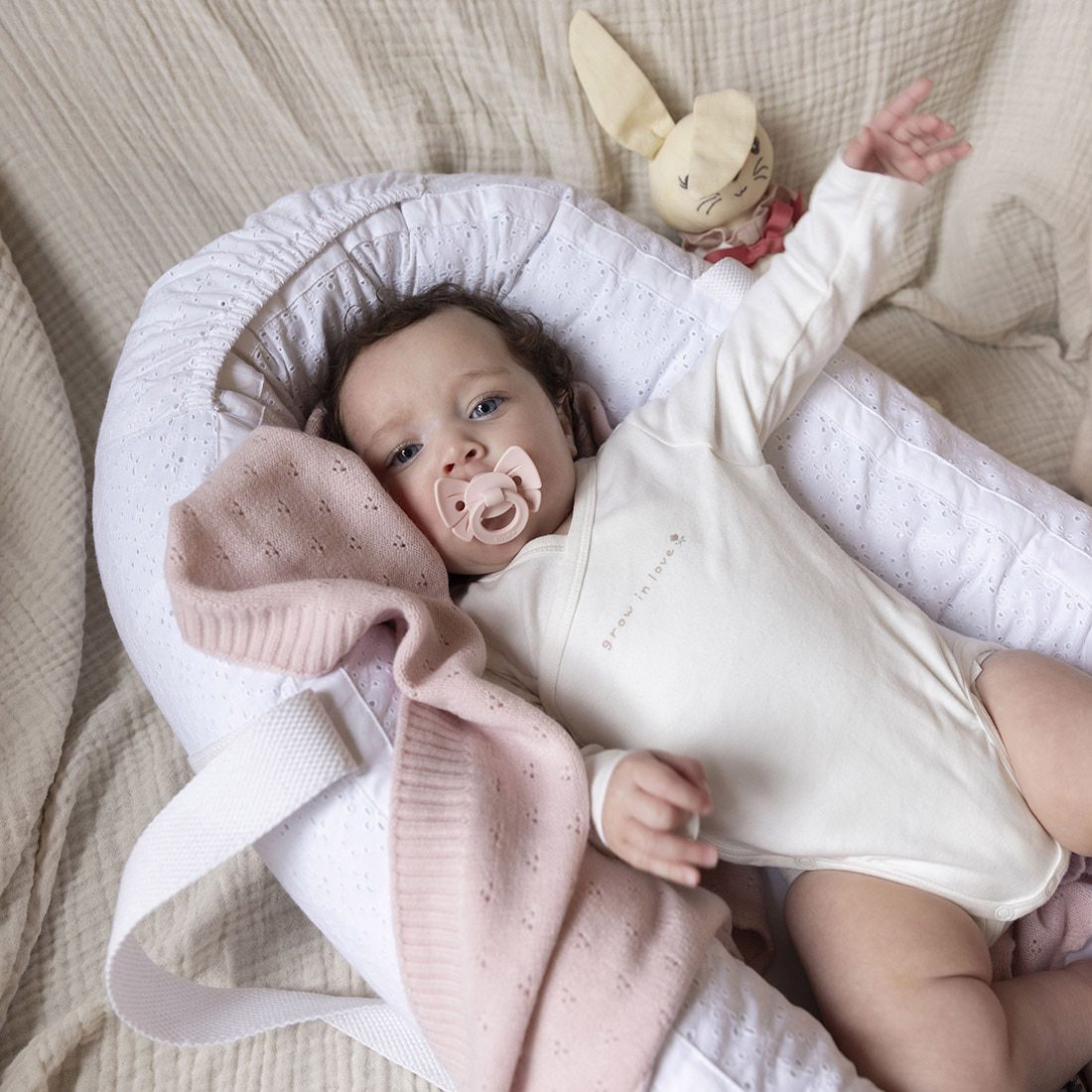 Pointelle Blanket - Misty Pink Elodie