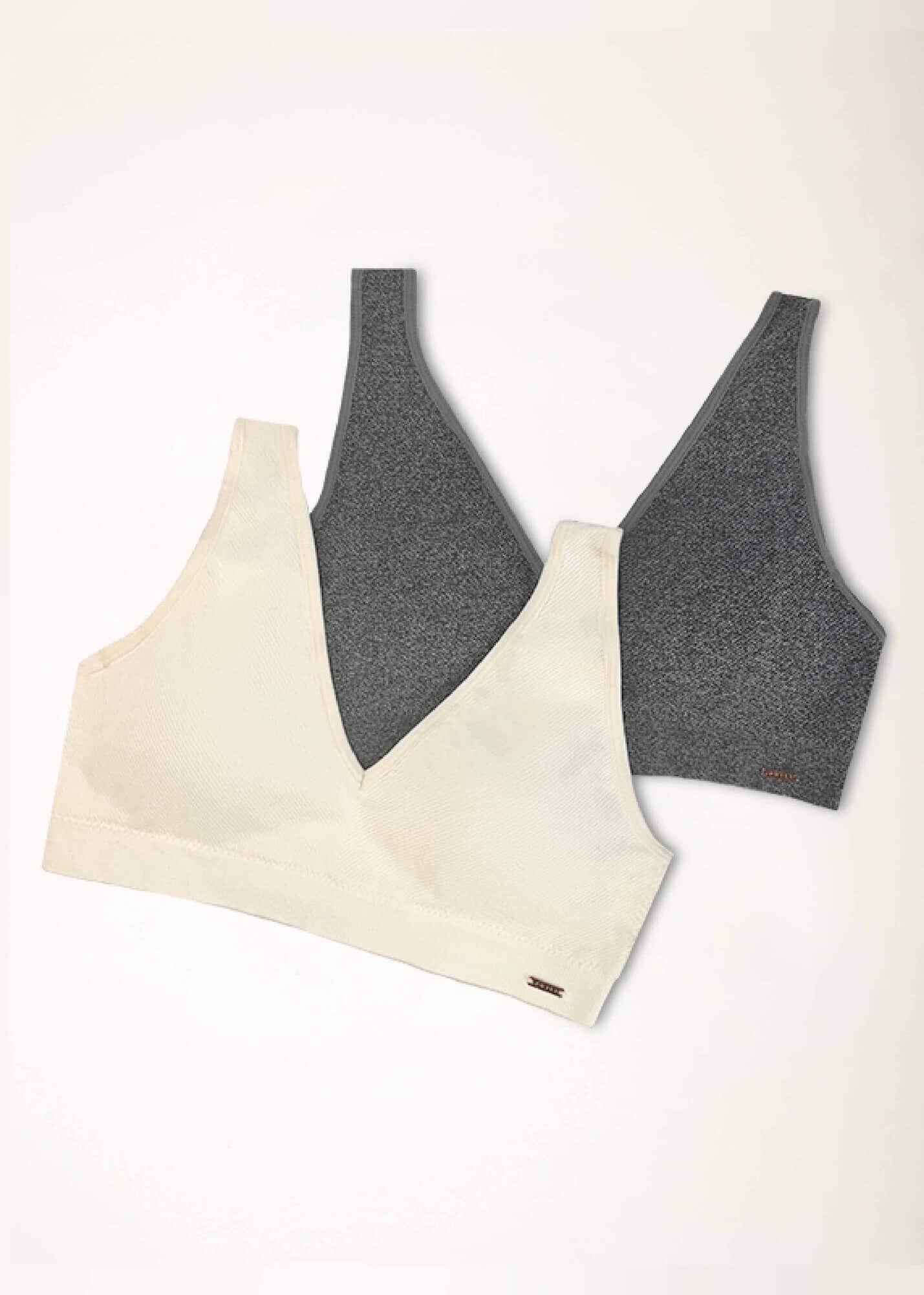 Kit de 2 soutienes top sin aro con copa removible.