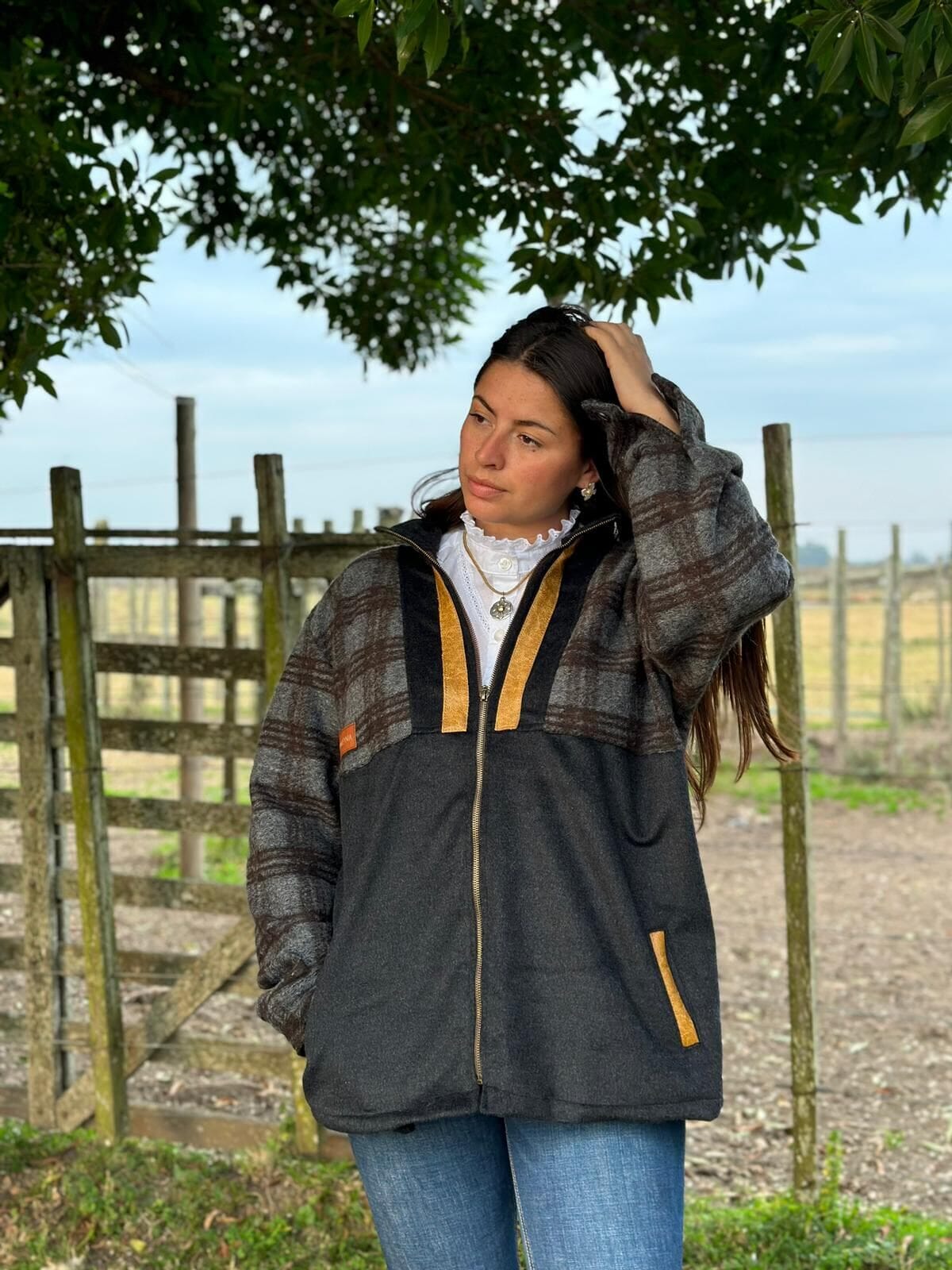 Campera Malbajar - Gris & Choco