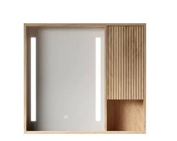 KLIPEN BOSTON ESPEJO CON GABINETE Y LUZ LED 78*70*12