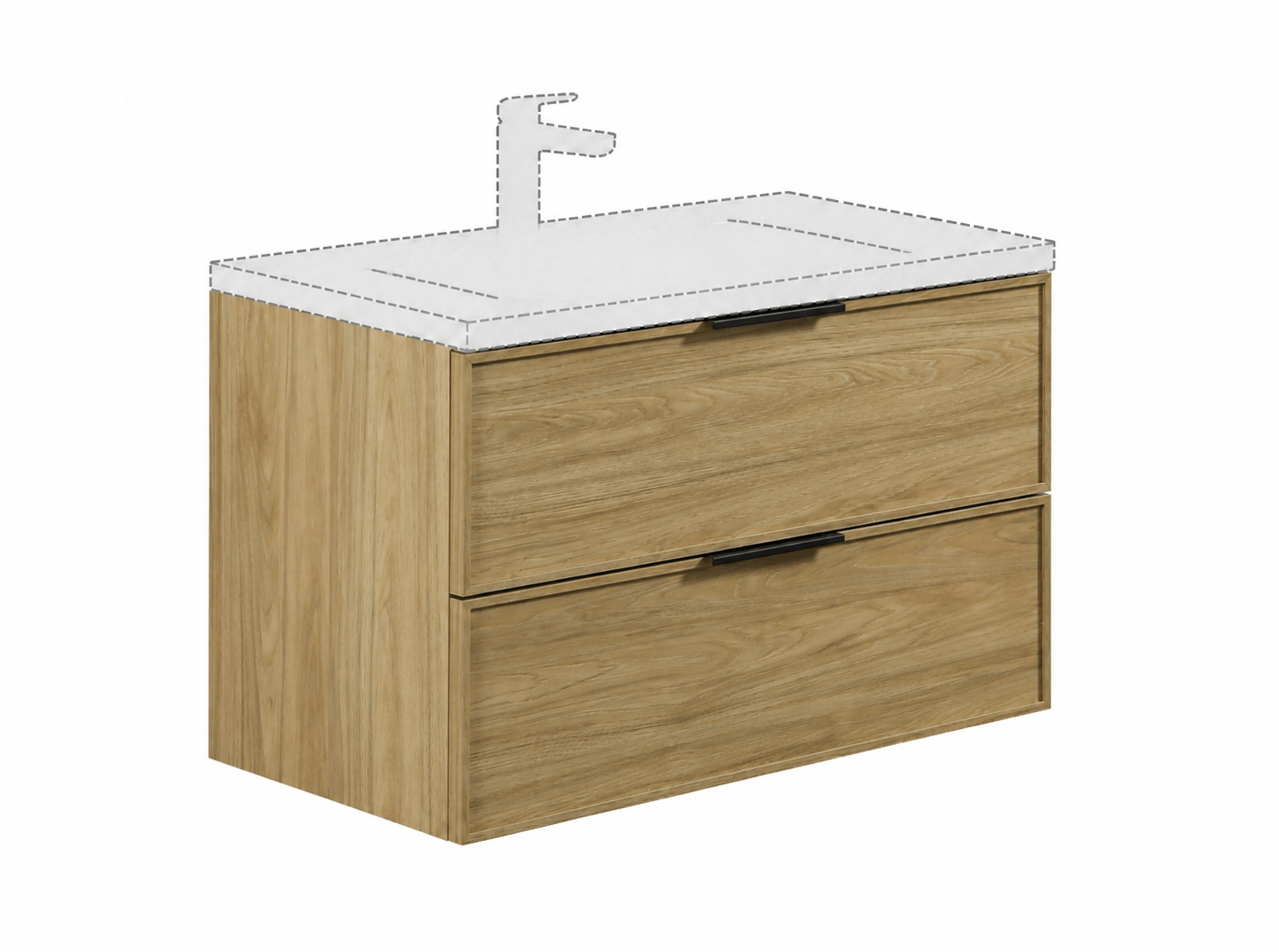 KLIPEN LUX 900 WALNUT S/BACHA 900X480