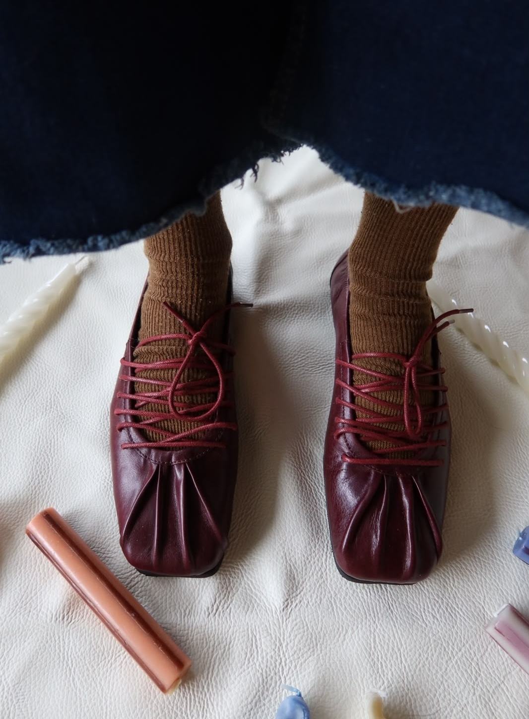 Manoletina burgundy