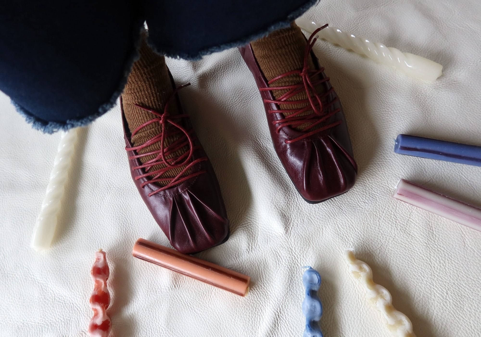 Manoletina burgundy