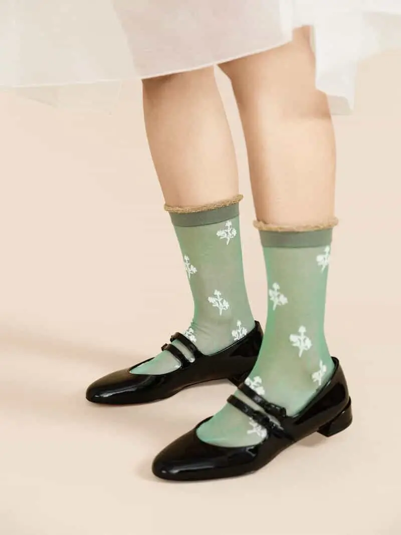 Floral Clover Sheer Crew