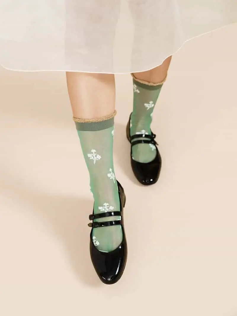 Floral Clover Sheer Crew