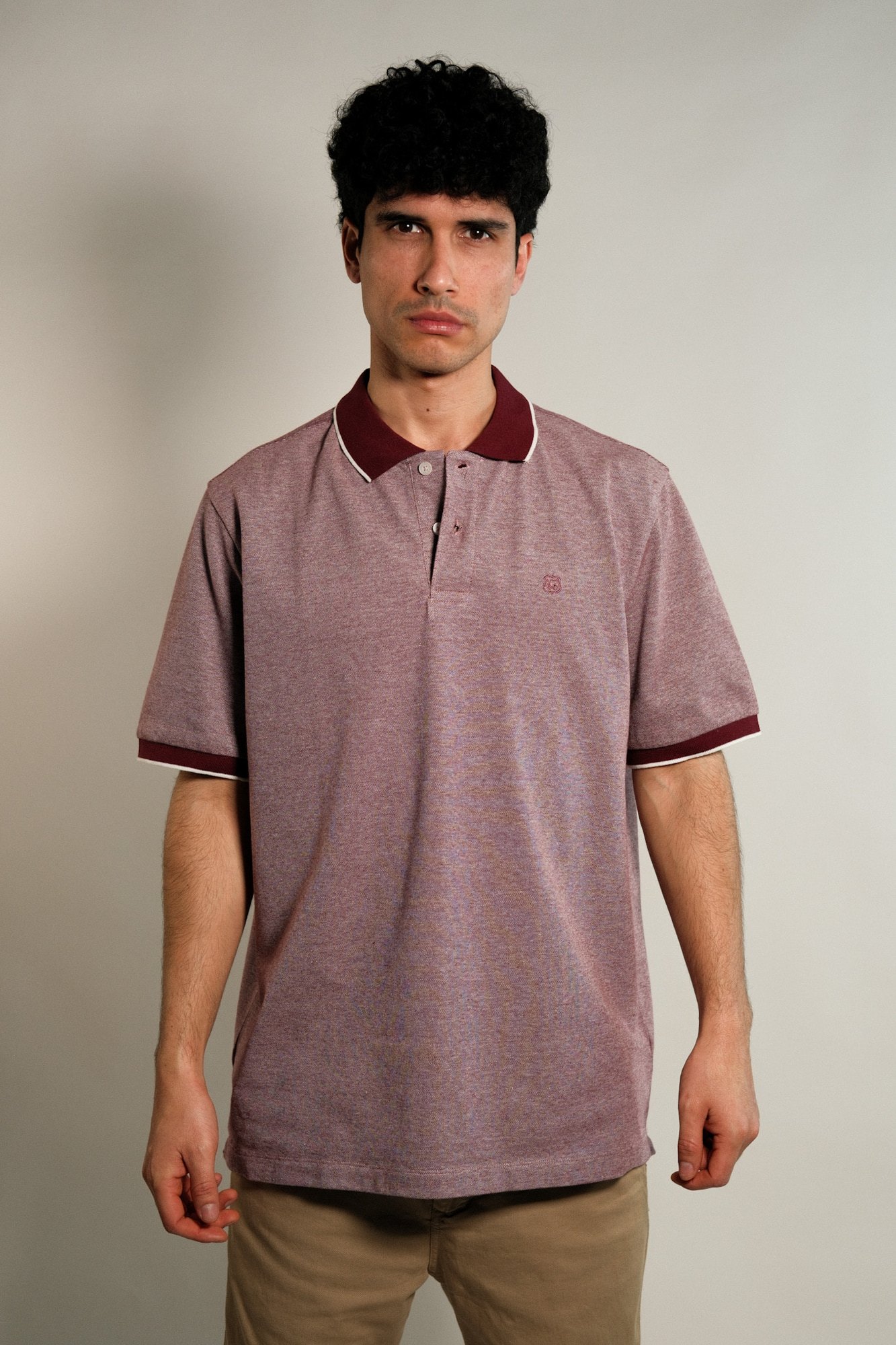 Polo con cuello y puños combinados Souza