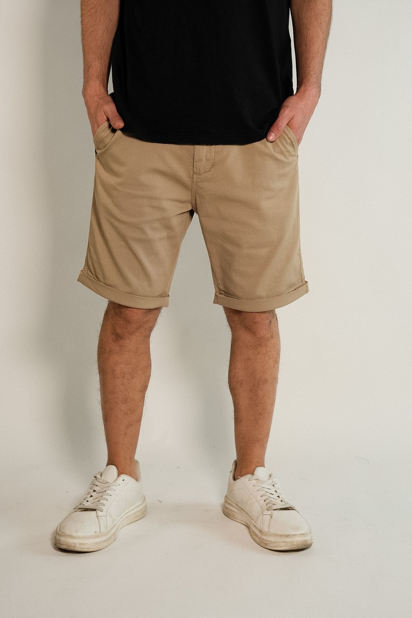 Bermuda chino de gabardina c/lycra y cordón de ajuste Nantes