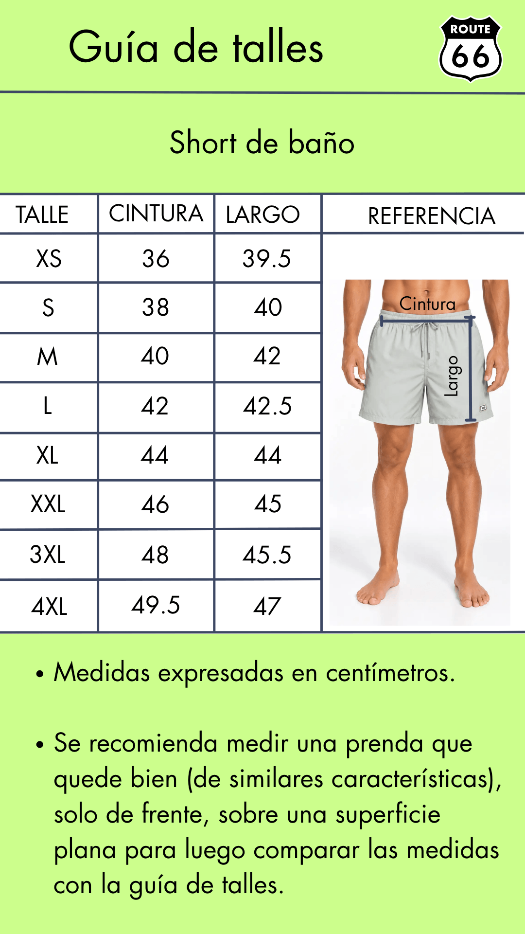 Guía de talles de