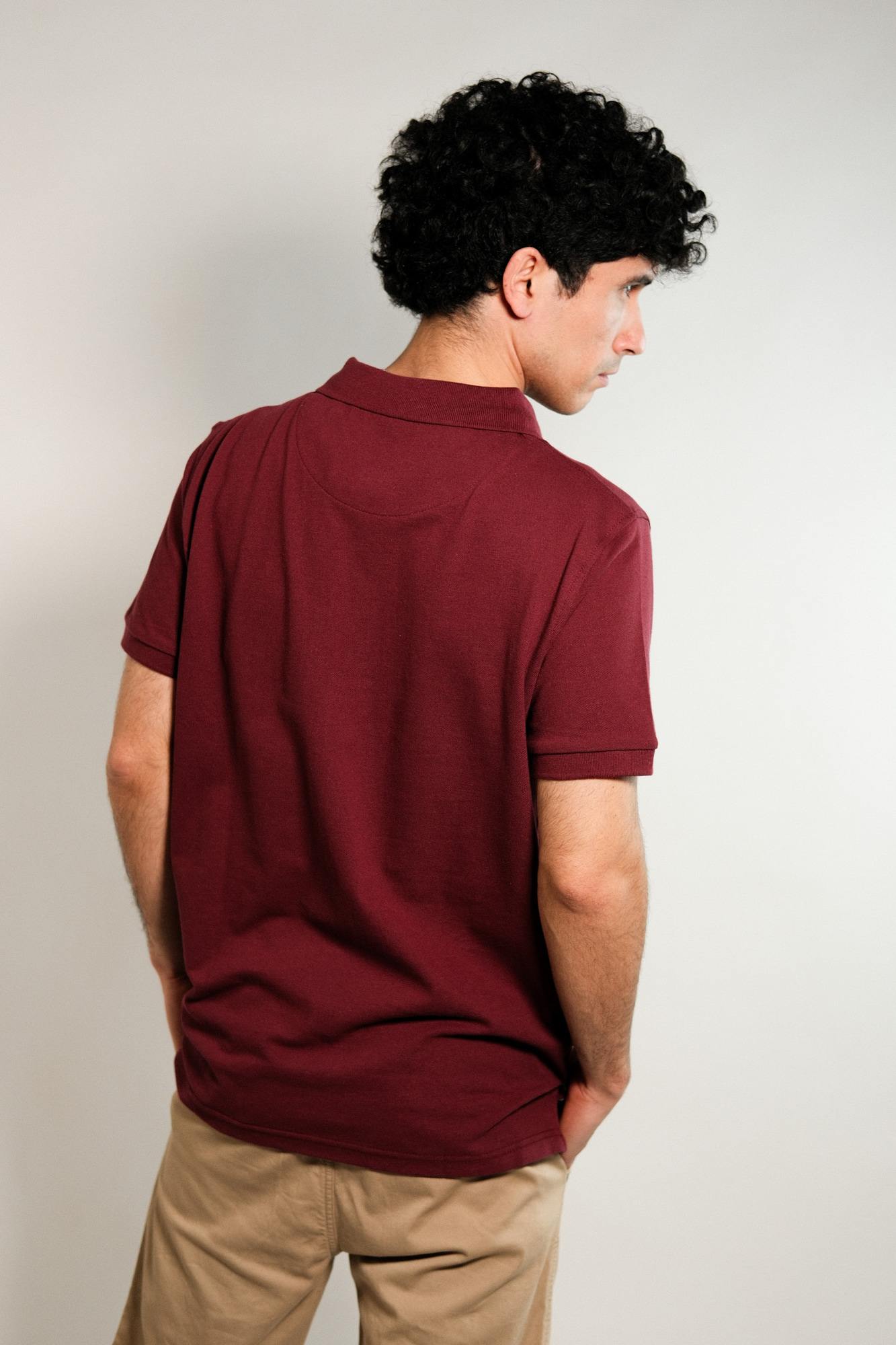Remera polo pique lisa Lux