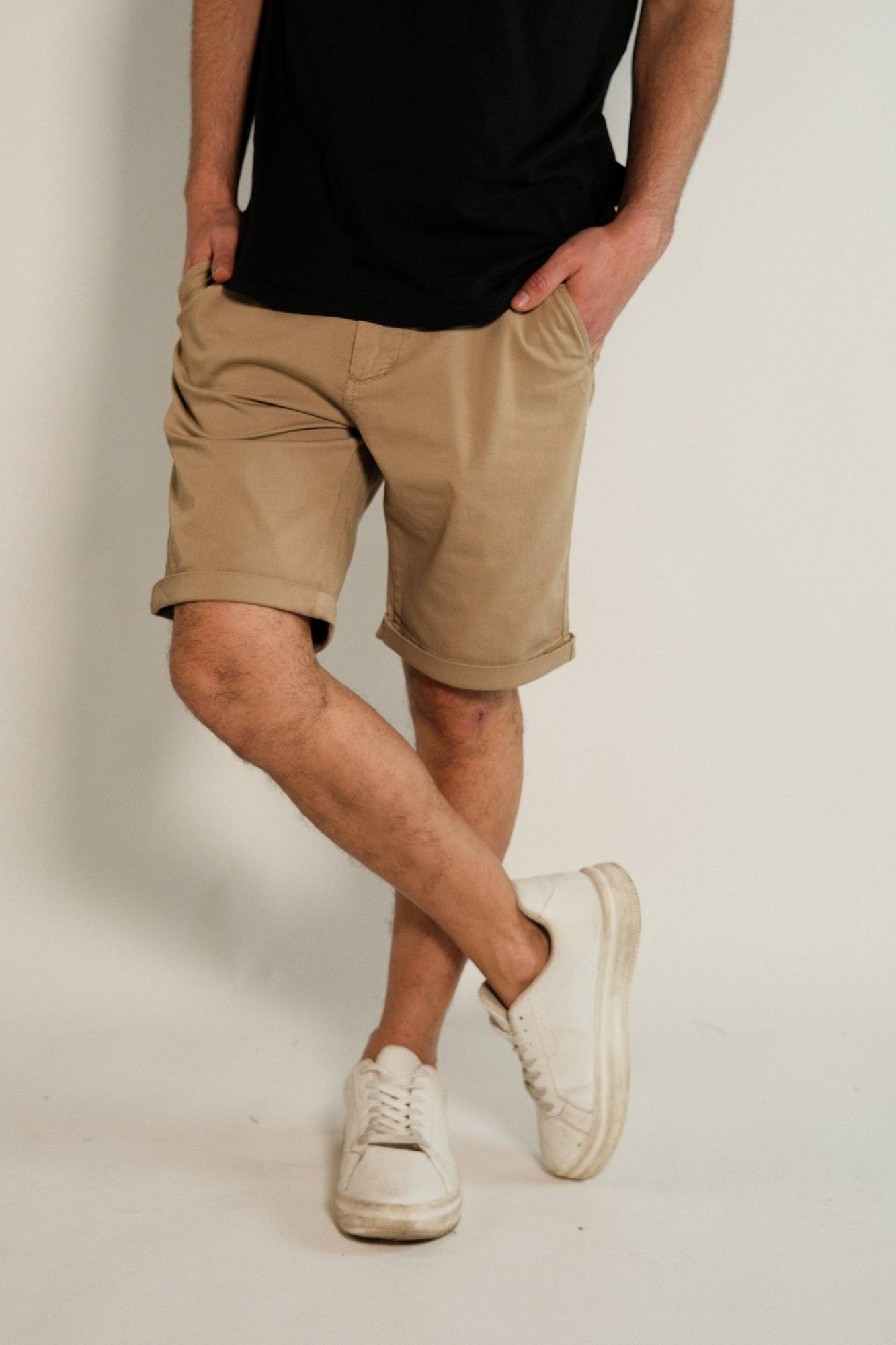 Bermuda chino de gabardina c/lycra y cordón de ajuste Nantes