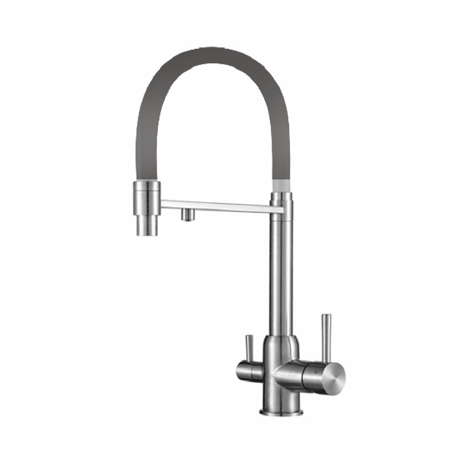 Grifo de Cocina con Flexible Miami Inox + Grey
