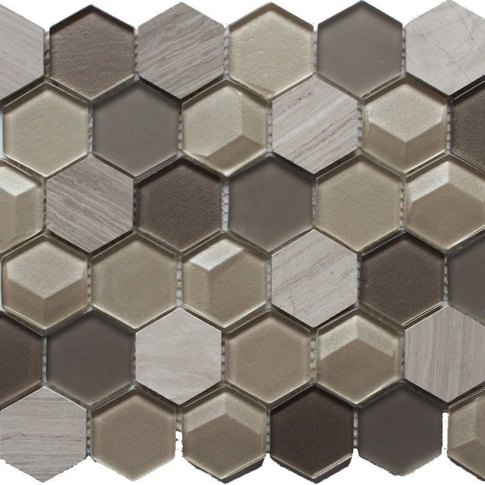 Mosaico Hexagonal Gris
