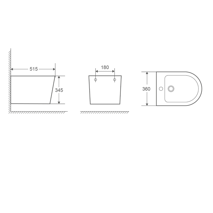 Bidet Suspendido One Black Matt
