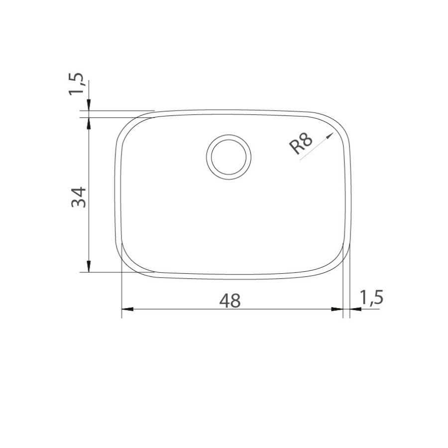 Pileta sin desborde rectangular
