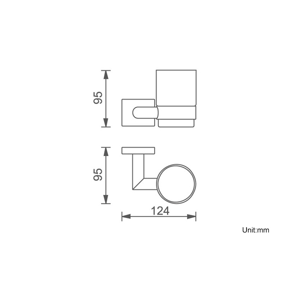 Vaso y Posavaso Quadro